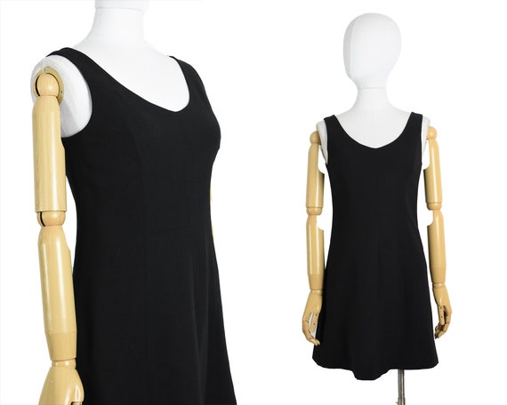 1990s black mini dress | 1990s vintage clothing wo