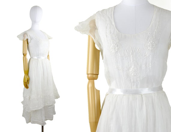 1930s sheer organza dress | cottagecore wedding |