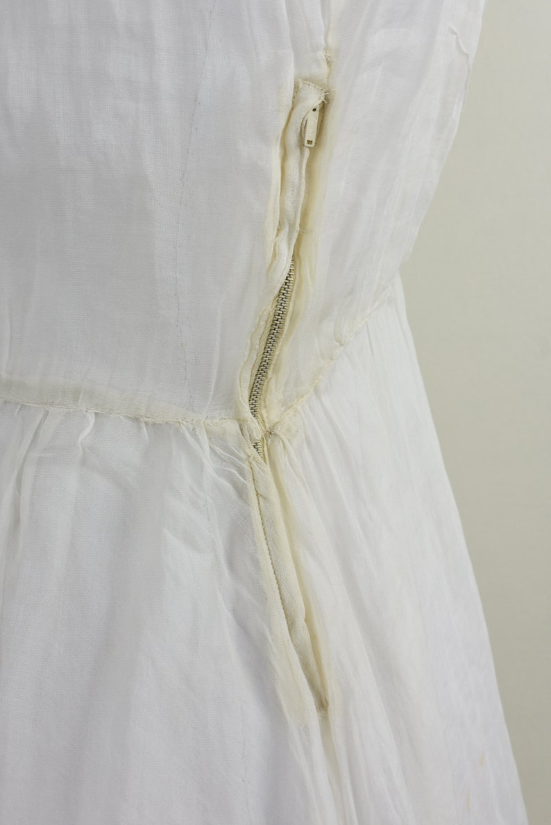 1930s sheer organza dress cottagecore wedding winter white | Etsy