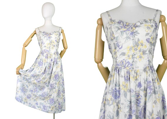 1980s laura ashley pastel floral cotton corset dre