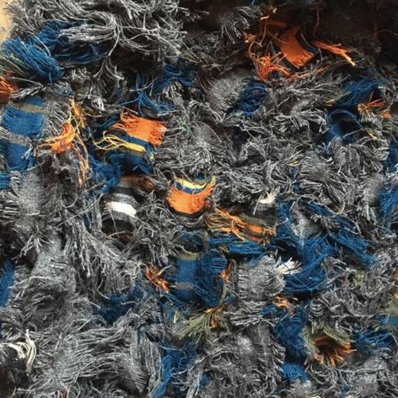 Grey Teal Orange Wool Rug Bathroom Decor Baby Shower Etsy