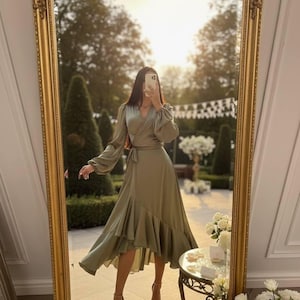 Sage Wedding Guest Dress - Etsy