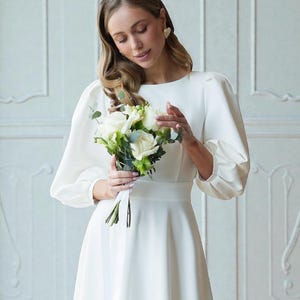 Winter White Rehearsal Dinner Dress - Etsy