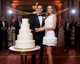 White reception mini dress, bridal after party dress, wedding party outfit, modern bride dress, short wedding reception look