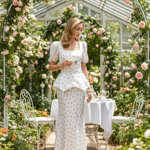 peplum embroidered bodycon dress in white Long Evening Formal Peplum Fitted Dress by Terani Couture 252E5550 main image 0