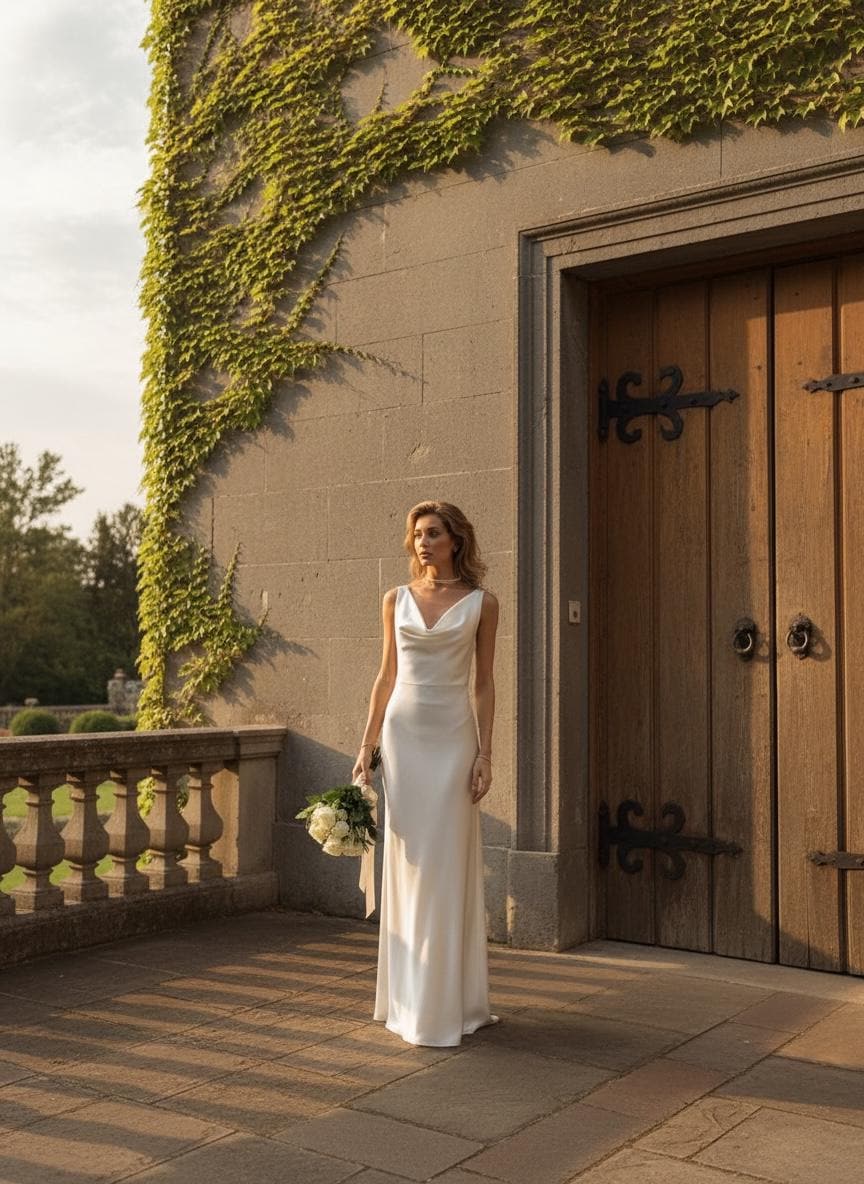 Old Hollywood Cowl Slip Dress