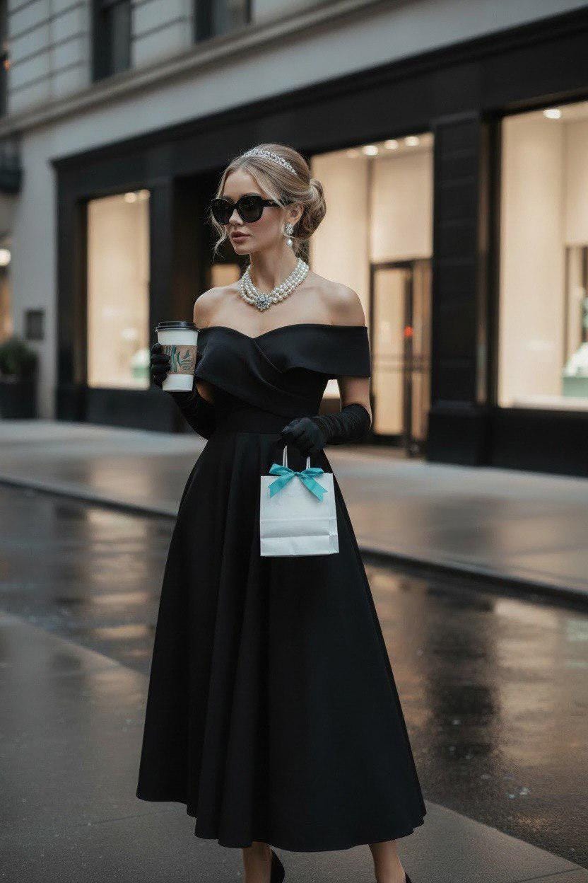 sachin and babi light blue dress Audrey Hepburn Style Formal Dress