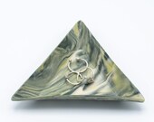 Triangular Ring Bowl Ceramic Dish Trinket Dish Ring Dish Jewelry Storage Geometric Ceramic Pottery Ring Holder Housewarming Gift