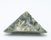 Triangular Ring Bowl Ceramic Dish Trinket Dish Ring Dish Jewelry Storage Geometric Ceramic Pottery Ring Holder Housewarming Gift