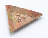Triangular Ring Bowl Ceramic Dish Trinket Dish Ring Dish Jewelry Storage Geometric Ceramic Pottery Ring Holder Housewarming Gift