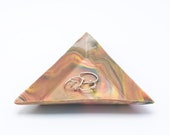Triangular Ring Bowl Ceramic Dish Trinket Dish Ring Dish Jewelry Storage Geometric Ceramic Pottery Ring Holder Housewarming Gift