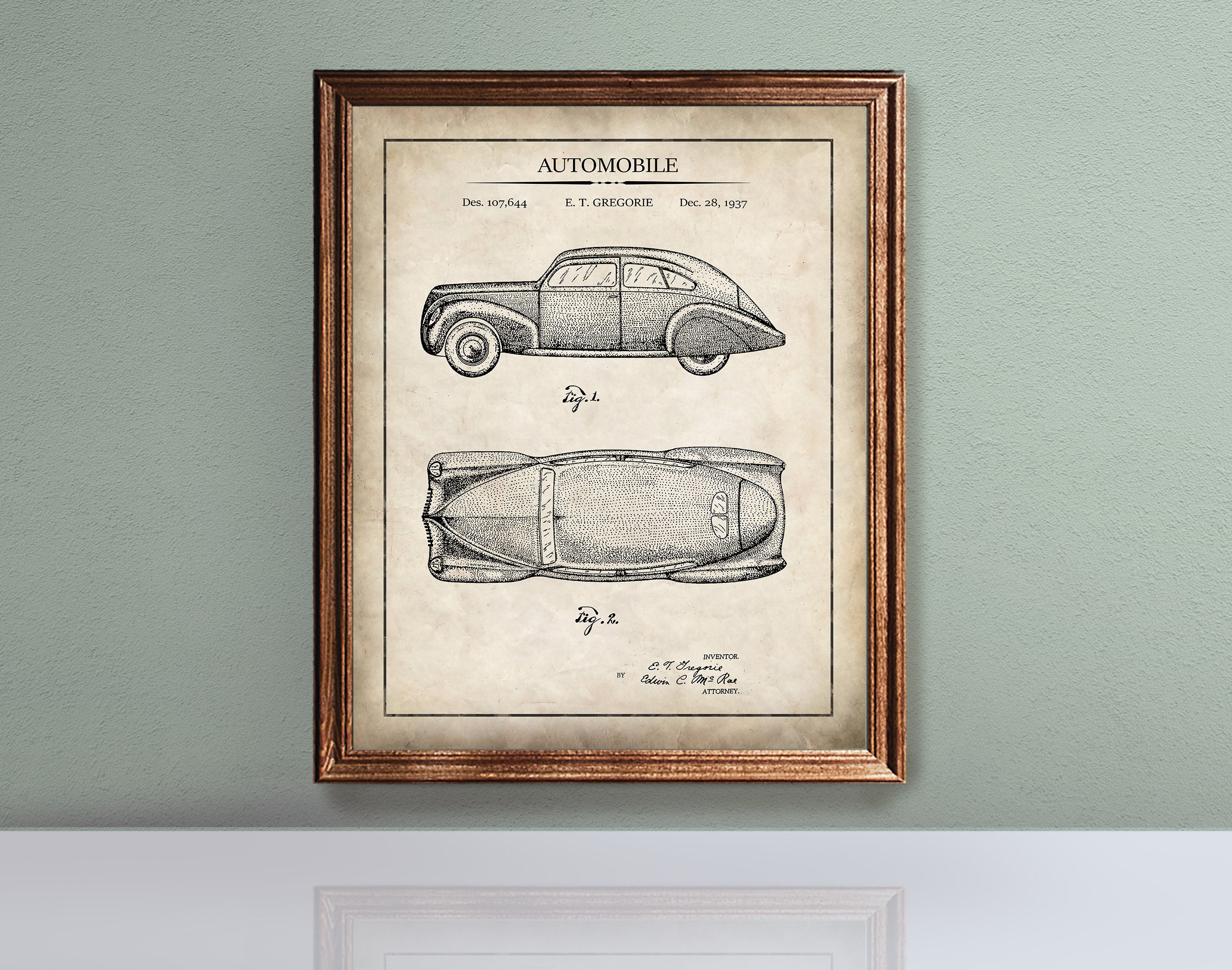 Vintage Car Print Set 30s Cars Vintage Automobile Patent | Etsy