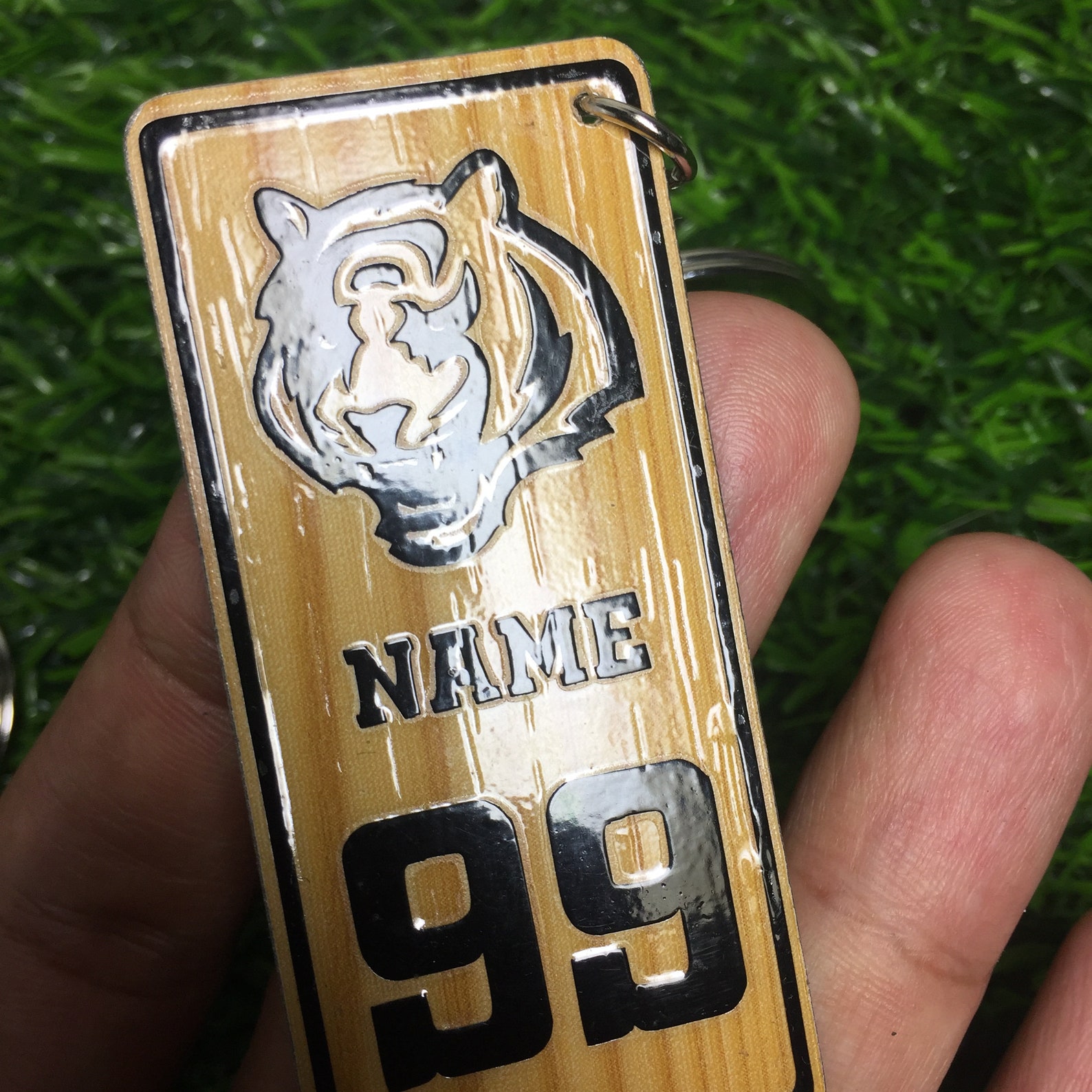 Cincinnati Bengals Keychains NFL Custom Name and Number Gift Etsy