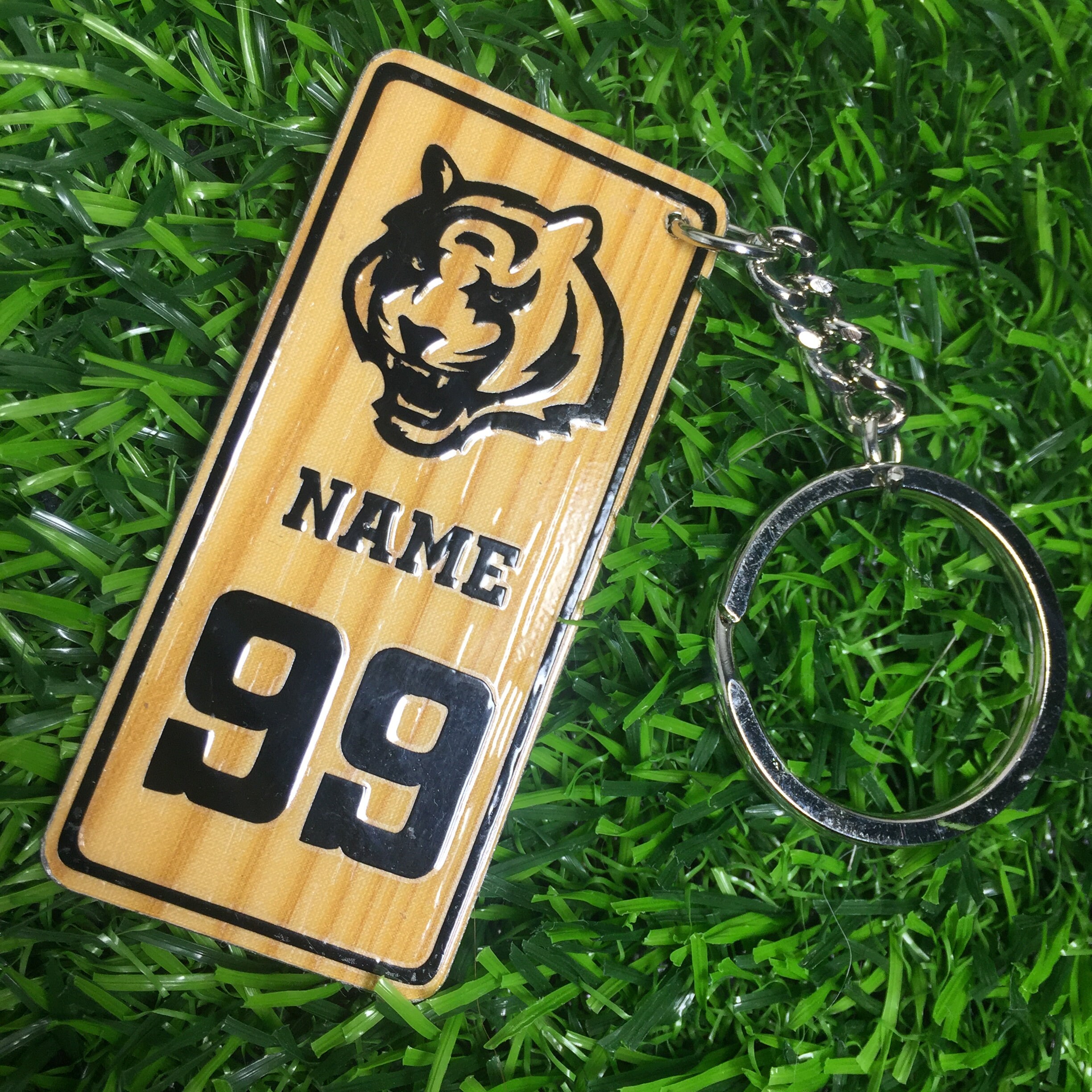 Cincinnati Bengals Keychains NFL Custom Name and Number Gift Etsy