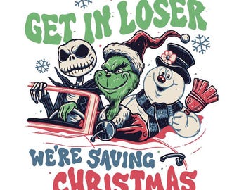 Weihnachtsverlierer, Frosty The Snowman png, The Grinch png, Jack Skellington Png, Frohe Weihnachten png, Weihnachtssublimation