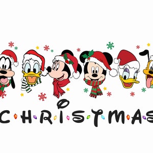 Mouse And Friends Surprise Christmas Png, Merry Christmas Png, Family Vacation Christmas Png, Xmas Png, Santa Hat Png, Family Christmas Png