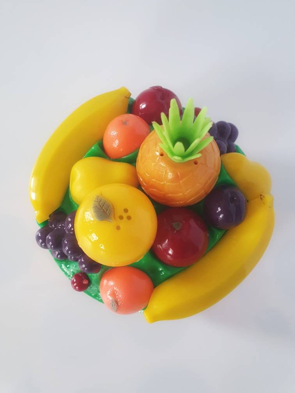 Fantastic Plastic Fruit Bowl Themed Salt and Pepper Shakers Etsy