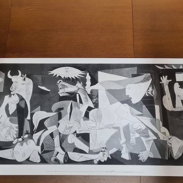 Pablo Picasso (après) - Guernica (GERNIKA - Guerre espagnole du Civir, 1937) - Grand format, impression sous licence