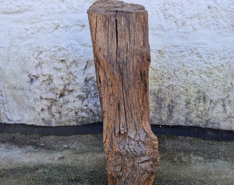 Piece of century-old oak beam wood