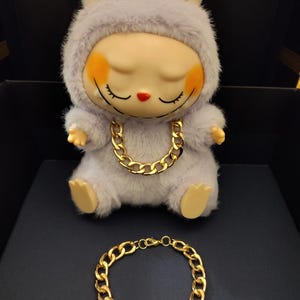 Cuban Chain Necklace for Labubu: Chunky Charm & Edgy Style!