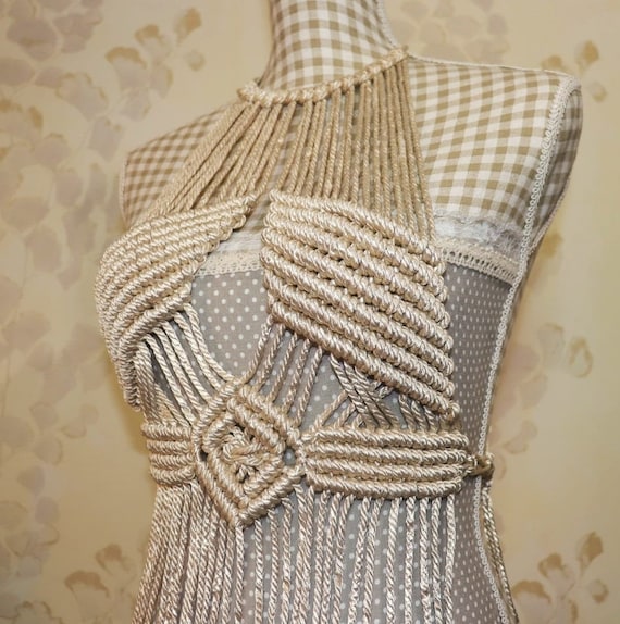 Tutorial de Crop top de Macrame. CROP TOP Macramé paso a paso. | Etsy España