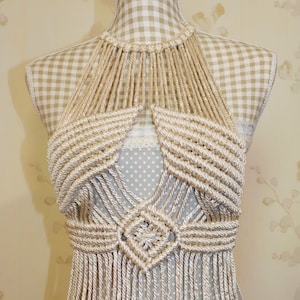 Macrame Crop top tutorial. CROP TOP Macramé step by step. DIY easy macrame halter top. Top of macramé step by step in Spanish