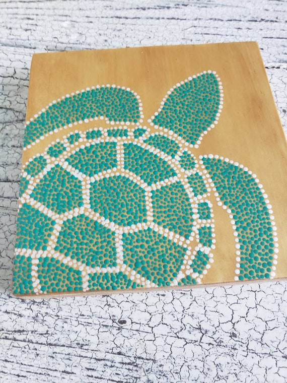 Turtle Dot Painting - Dots By Dana - Paintings & Prints, Animals