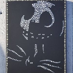 Jack Skellington painting 8x10 inch canvas Acrylic dot art // pointillism // jack Skellington art // jack Skellington gifts