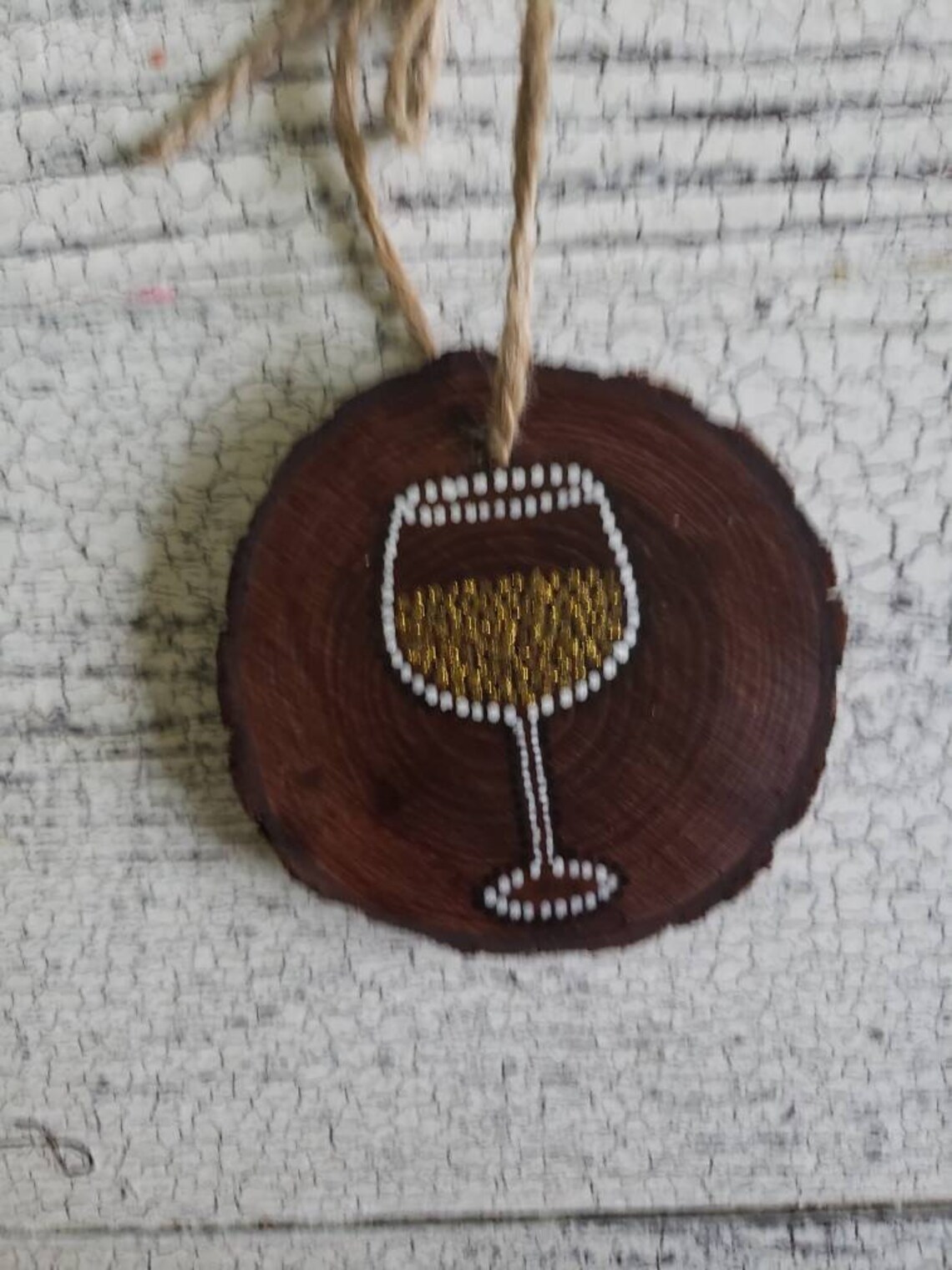 Wine Glass Ornament / White Wine Lovers Gift / Ornaments Under Etsy