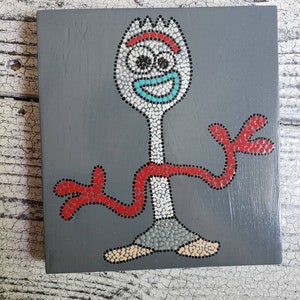 Forky wall decor // wood sign // kids room decor // 6x6 inch