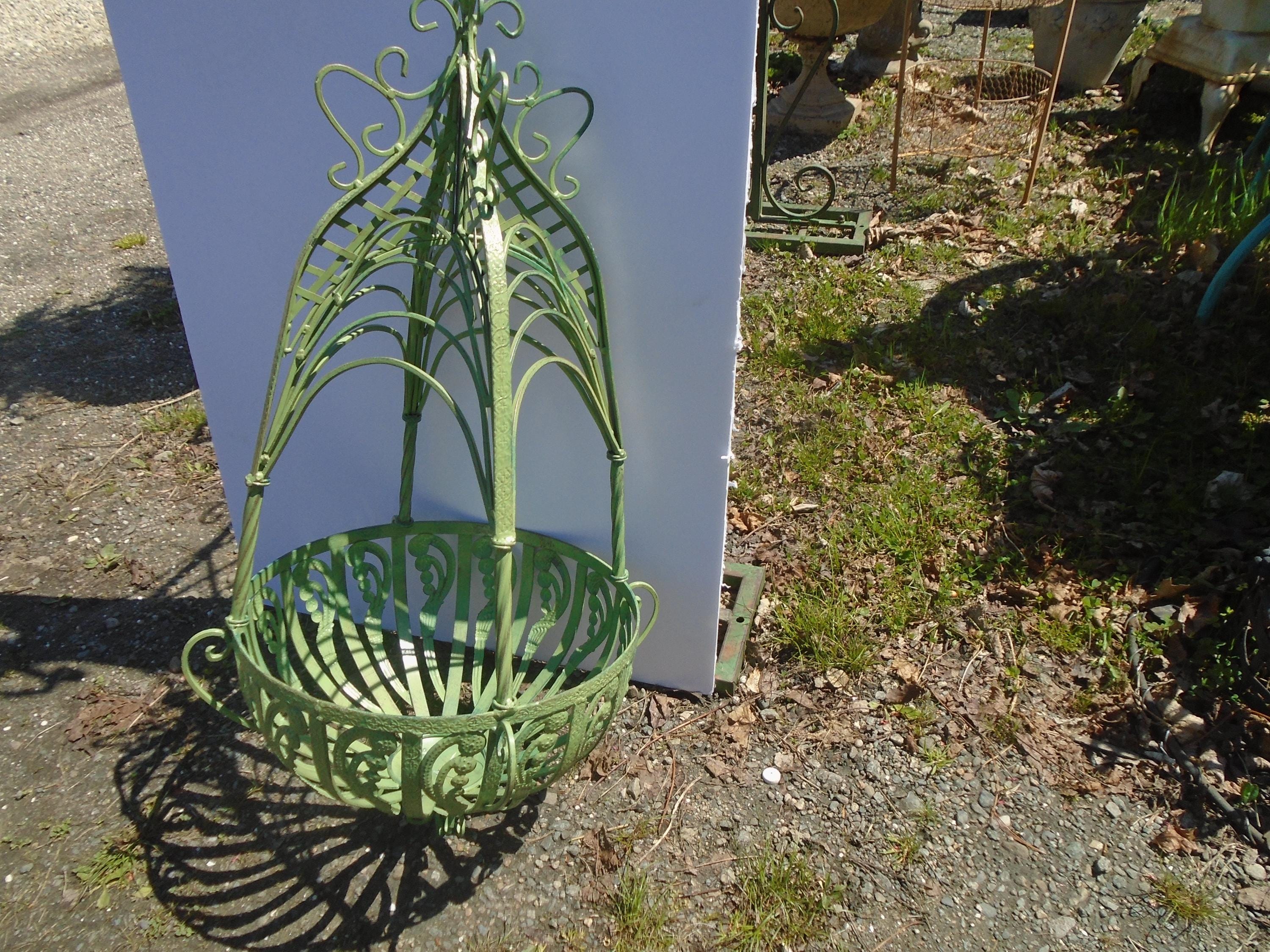 Wrought Iron Victorian Hanging Planter 34"