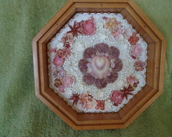 Handcrafted Sailor&#39;s Valentine &quot;Romancing the Shell&quot;
