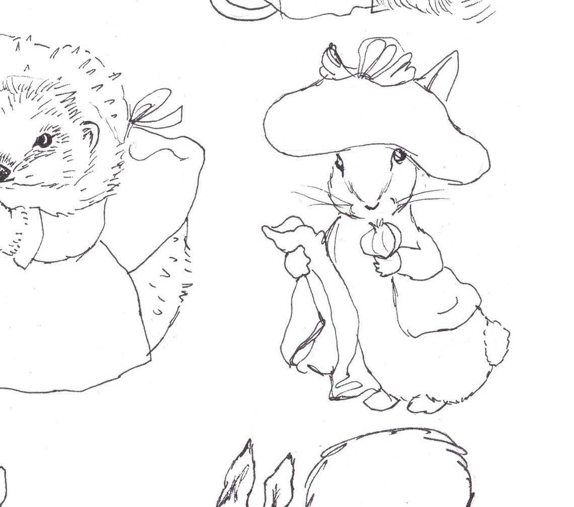 BEATRIX POTTER Colouring in Sheet, Beatrix Potter Downloadable