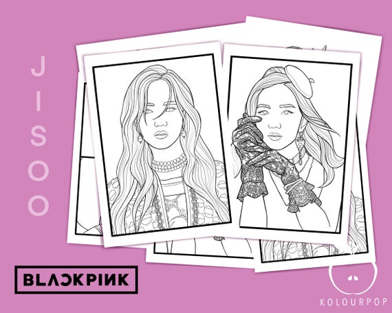 BLACKPINK JISOO COLORING Páginas Imprimible Descarga Digital - Etsy España