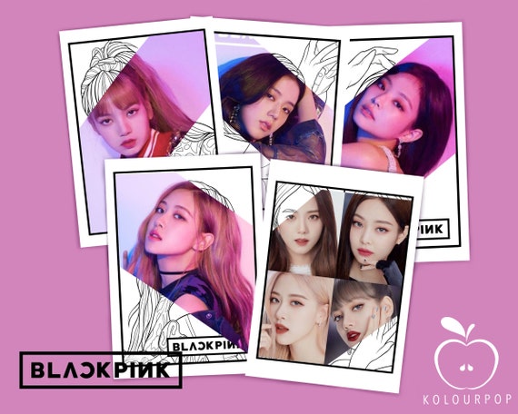 blackpink colouring pages printable digital download etsy