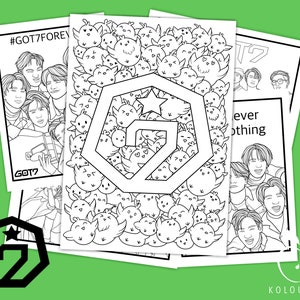 Got7 COLORING Pages PRINTABLE Descarga Digital | Etsy