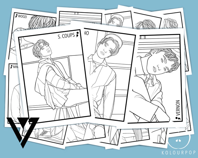SVT SEMICOLON COLOURING Pages printable Digital Download - Etsy Israel