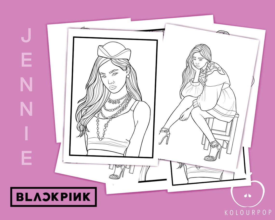 BLACKPINK JENNIE COLORING Pages Imprimable Téléchargement - Etsy France