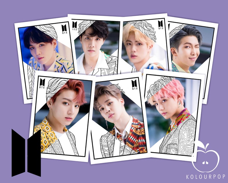 Download BTS IDOL COLOURING Pages Printable Digital Download | Etsy