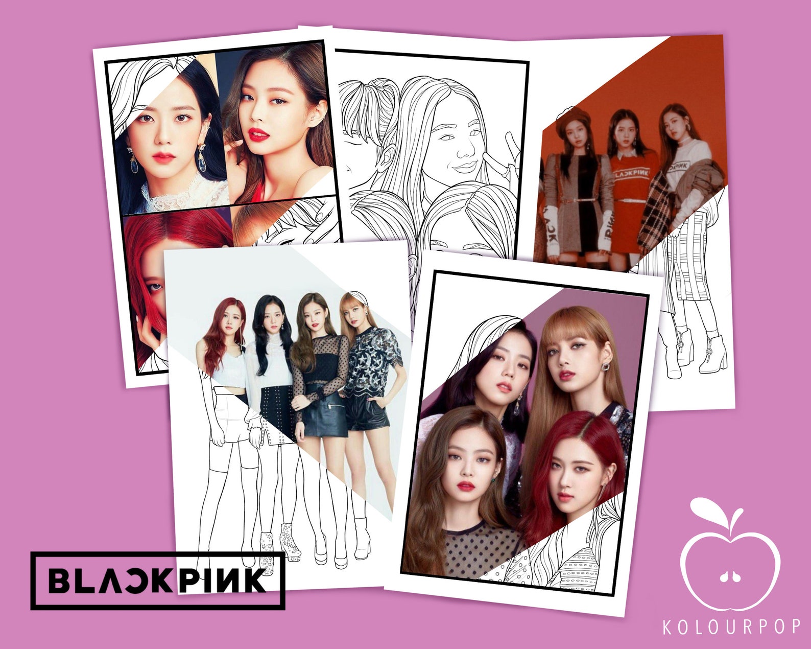 BLACKPINK COLOURING Pages PRINTABLE Digital Download - Etsy