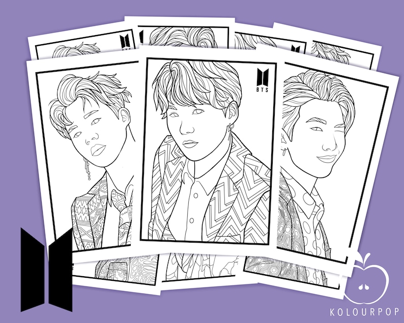 Download BTS IDOL COLOURING Pages Printable Digital Download | Etsy