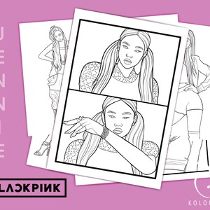 BLACKPINK JENNIE COLORING Pages Imprimable Téléchargement | Etsy