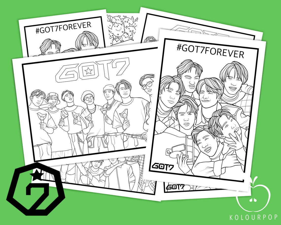 Got7 COLORING Pages PRINTABLE Descarga Digital - Etsy España