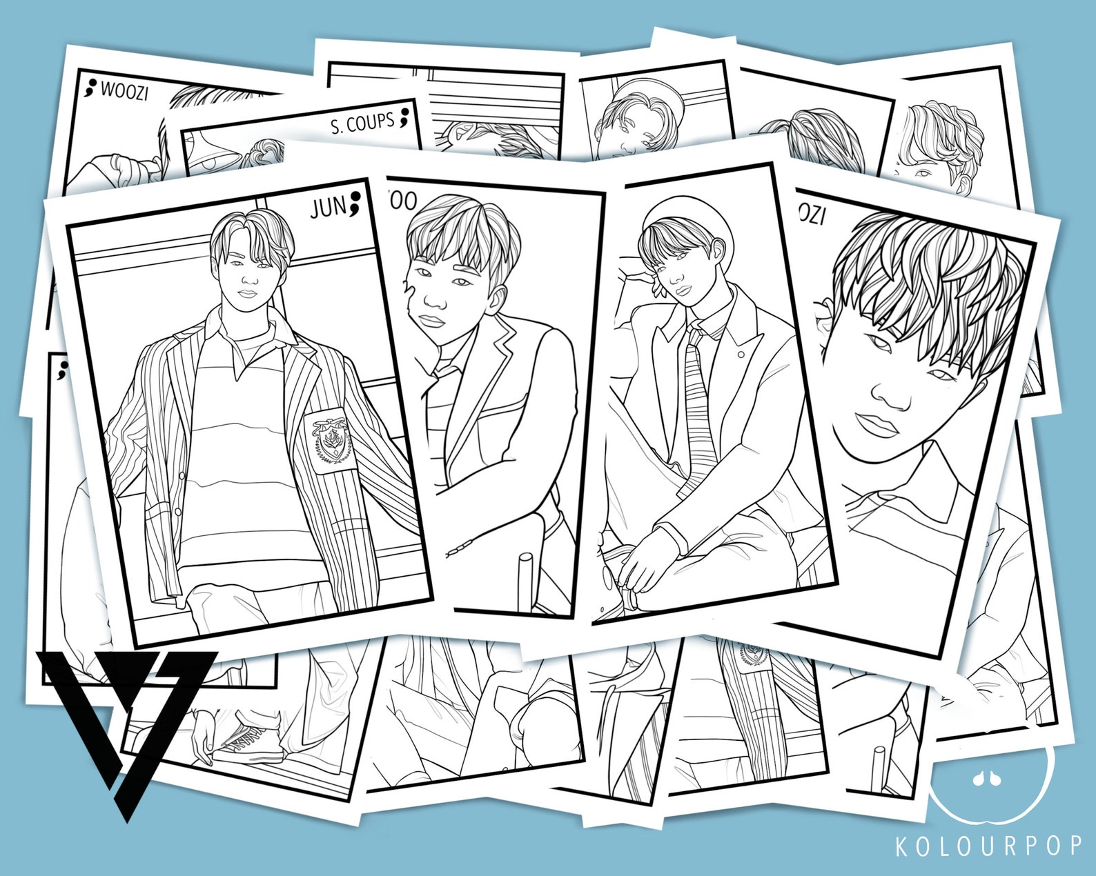 SVT SEMICOLON COLOURING Pages printable Digital Download - Etsy Ireland