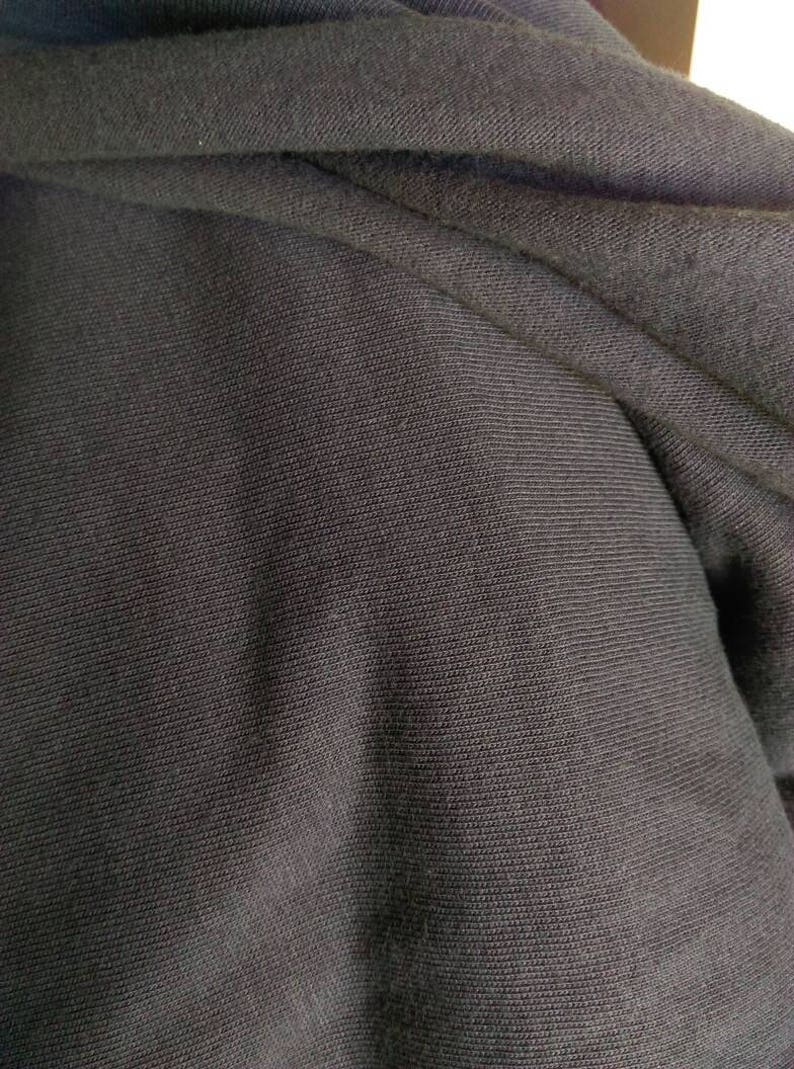 Jogging STARS grey soft brushed jersey cotton fabric by the meter