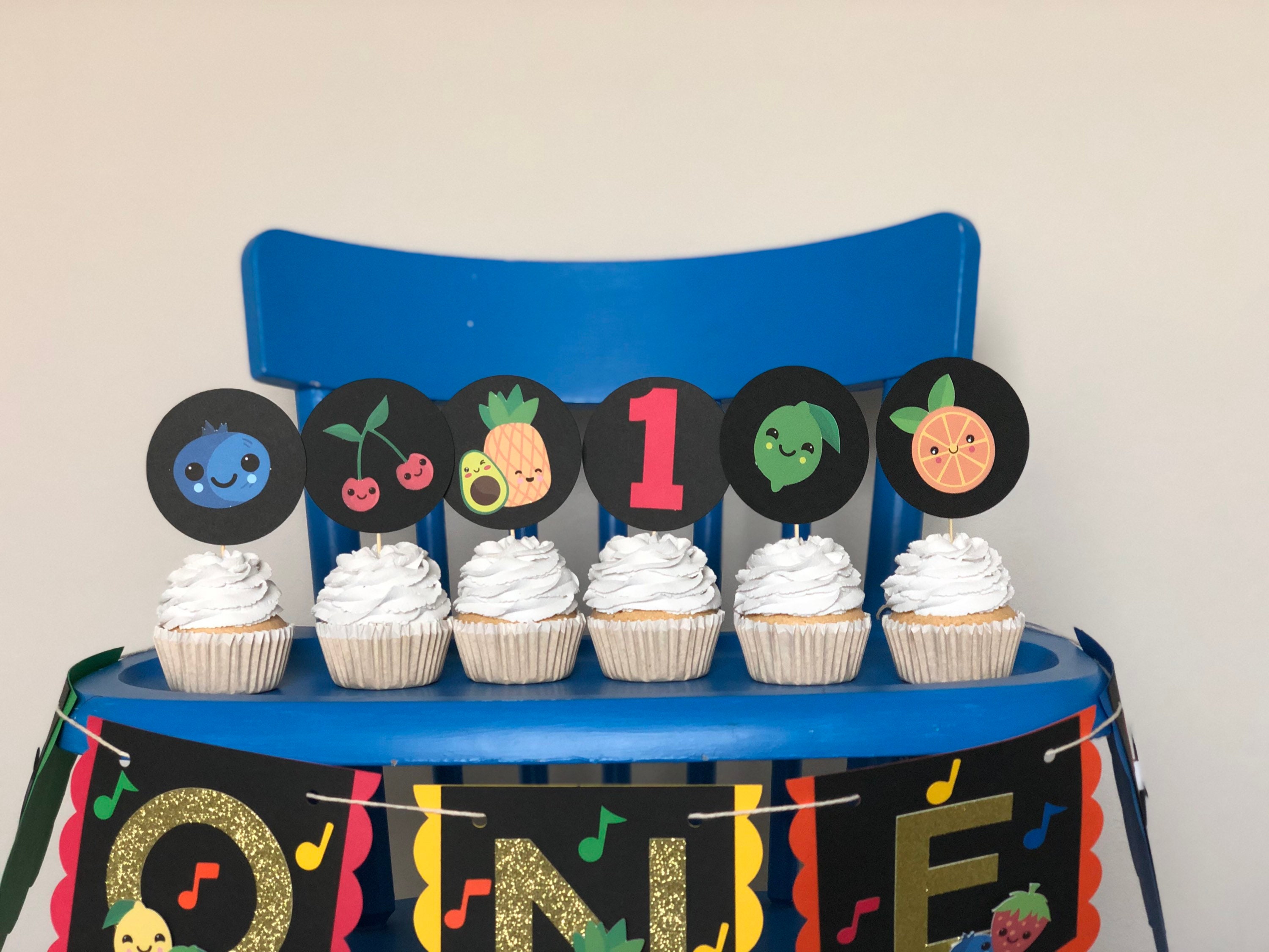 Dancing Fruit Cake Topper Fruit Cake Topper Hey Bear Sensory Etsy