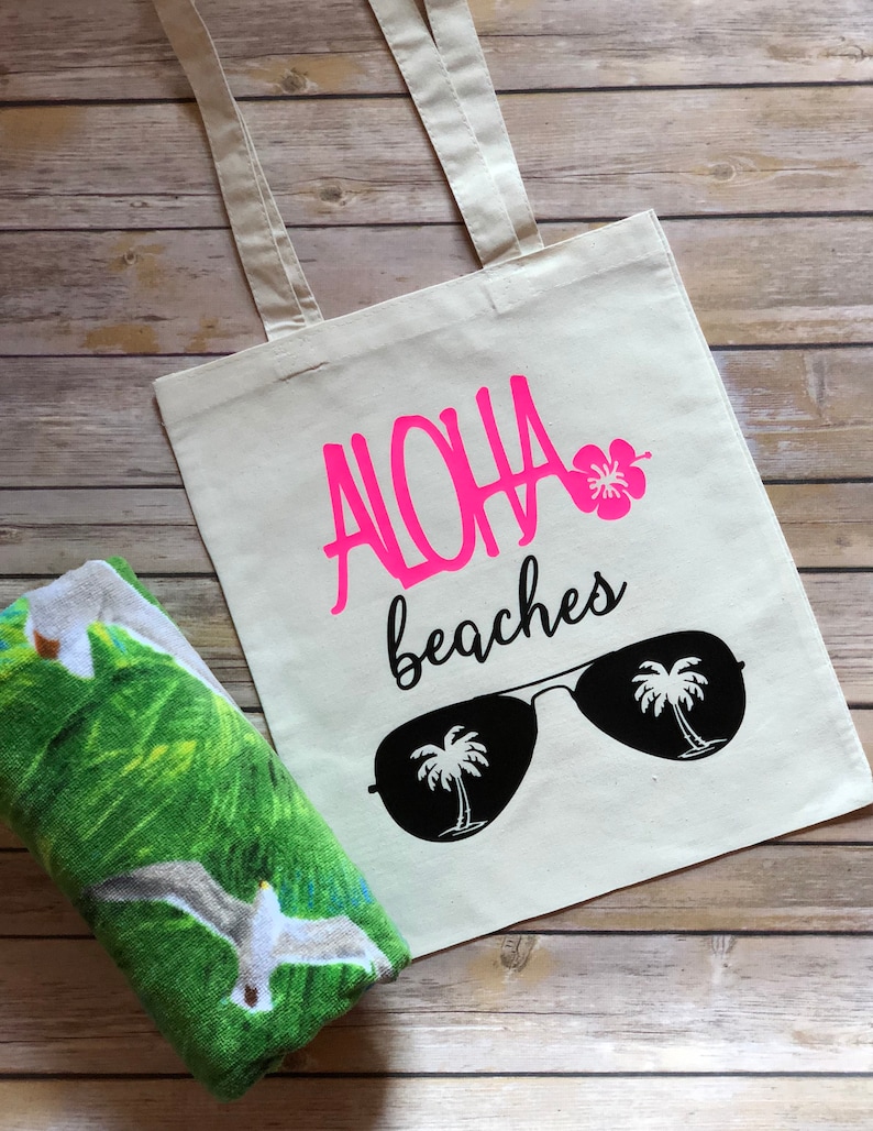 Aloha Beaches Tote Aloha Bachelorette Tote Aloha Tote Bag Aloha Bridal Tote