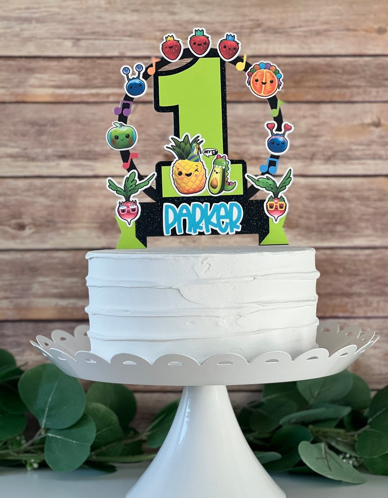 Dancing Fruit Cake Topper Fruit Cake Topper Hey Bear Sensory Etsy