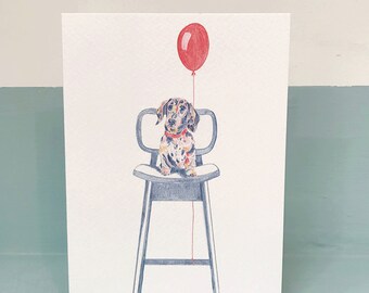 Sausage Dog, Dachshund Card