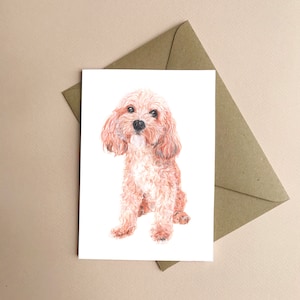 Cavapoo Card, Birthday, Celebration